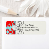 rode en waterige formele demask etiket (Insitu)