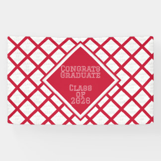 Rode en Witte Afstudeerceremonie | 2026-spandoek Spandoek