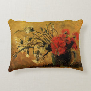 Rode en witte anjers door Vincent van Gogh Accent Kussen