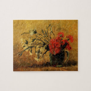 Rode en witte anjers door Vincent van Gogh Legpuzzel