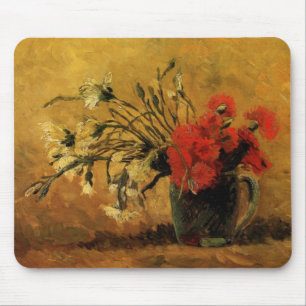 Rode en witte anjers door Vincent van Gogh Muismat