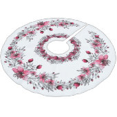 Rode en witte bloemenkerst kerstboom rok (Gekanteld)