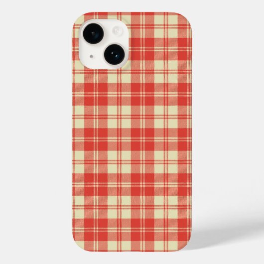 Rode en witte clan Plaid Tartan Case-Mate iPhone Case (Achterkant)