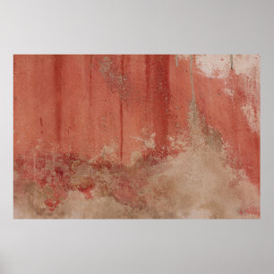 RODE EN WITTE CONCRETE WALEN POSTER
