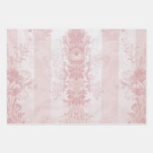 rode en witte Damask Stripes op Satin Inpakpapier Vel (Voorkant 3)