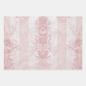 rode en witte Damask Stripes op Satin Inpakpapier Vel (Voorkant)