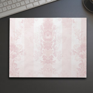  rode en witte Damask Stripes op Satin Notitieblok