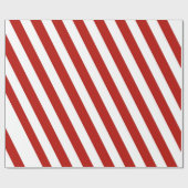  rode en witte diagonale strepen cadeaupapier (Vlak)