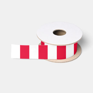 Rode en Witte Dikke Strepen Lint