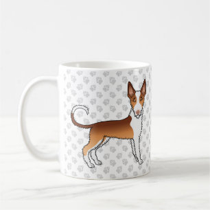 Rode En Witte Draadharige Ibizan Hound Hond & Poot Koffiemok