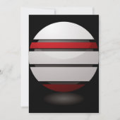 Rode en witte droid icoon uitnodigingen (Voorkant)