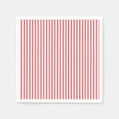 Rode en witte dunne streep servet (Voorkant)