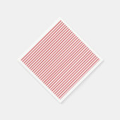 Rode en witte dunne streep servet (Hoek)