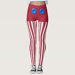 Rode en Witte Elf Broek Leggings
