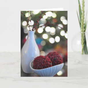 Rode en witte feestdag feestdagen kaart