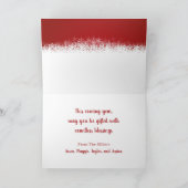 Rode en witte feestkaart feestdagen kaart (Binnen)