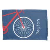 Rode en witte fiets kussensloop (Voorkant)