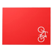 Rode en Witte Fiets Notitieblok (Voorkant)
