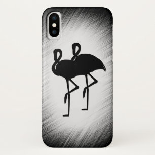 Rode en witte flamingo iPhone x hoesje