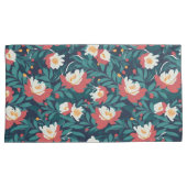 Rode en witte Floral Kussensloop (Voorkant-Rechts)