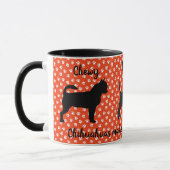 Rode en witte Gepersonaliseerd Chihuahua-Mok Mok (Links)