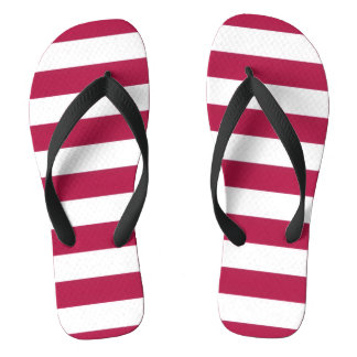 Rode en witte gestreepte slippers – Zomerstrandzan Teenslippers