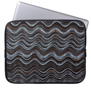 Rode en witte gestreepte textiel laptop sleeve