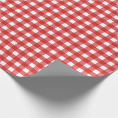 Rode en witte gingham cadeaupapier (Hoek)