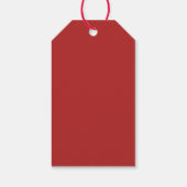 Rode en witte hart Valentijnsdag Cadeaulabel (Achterkant)