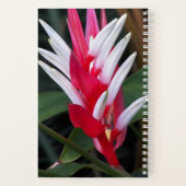 Rode en witte Heliconia Floral Notitieboek (Achterkant)