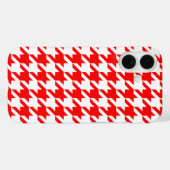 Rode en witte Houndstooth-controle Case-Mate iPhone Case (Achterkant (horizontaal))