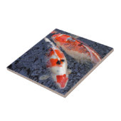 Rode en witte karper tegeltje (Zijkant)