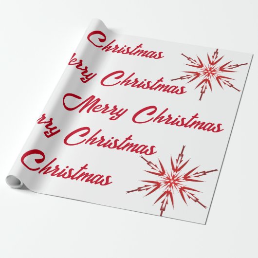 Rode en witte kerst cadeaupapier (Uitgerold)