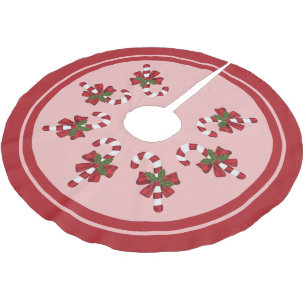 Rode en witte kerst snoepriet illustraties kerstboom rok