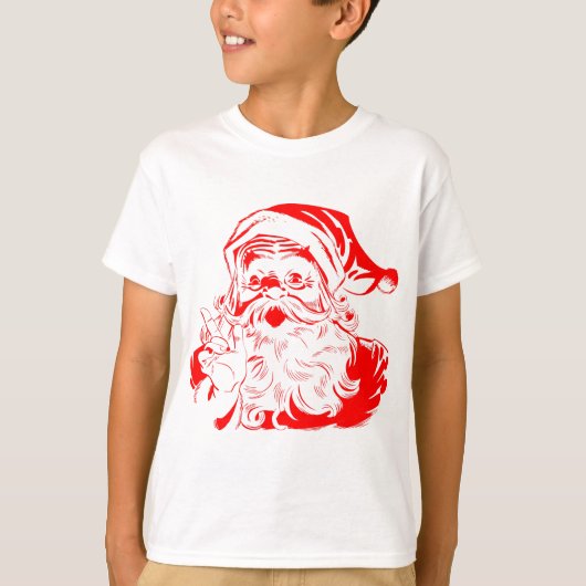 rode en witte kerstman t-shirt (Voorkant)
