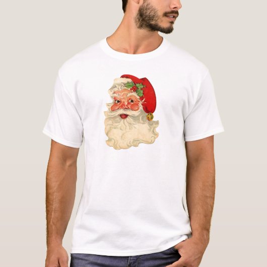 rode en witte kerstman t-shirt (Voorkant)