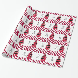 Rode en Witte Kerstpakketten Cadeaupapier