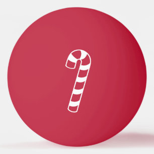 Rode en witte kerstsnoepriet pingpongballen