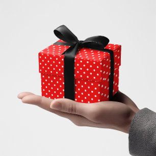 Rode en Witte Kleine Stippen Cadeaupapier