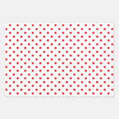 Rode en witte kleine Stippen Inpakpapier Vel (Voorkant 2)