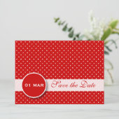 Rode en Witte Knalt sparen de Uitnodiging van de D (Staand voorkant)