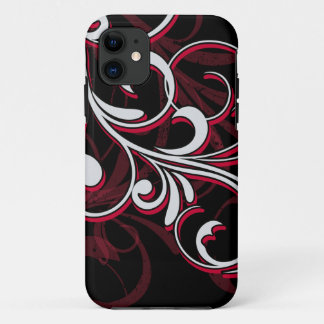 Rode en Witte Krullen iPhone 11 Hoesje