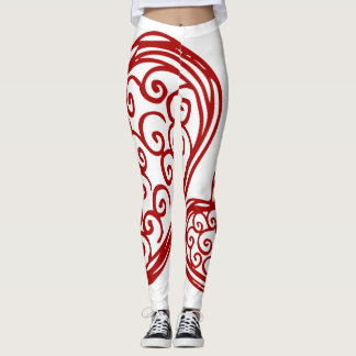Rode en witte Leggings