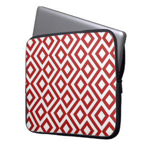 Rode en witte mander laptop sleeve