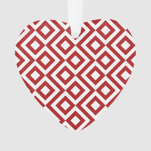 Rode en witte mander ornament (voorkant)