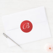 Rode en witte monogram B Envelope Seal Stickers (Envelop)