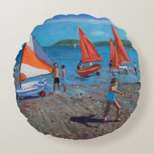 Rode en witte nagels Abersoch Rond Kussen