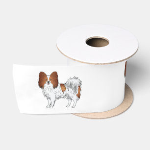 Rode En Witte Papillon Mooie Cartoon Honden Lint
