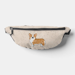 Rode En Witte Pembroke Welsh Corgi Schattig Hond O Heuptasje