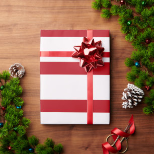 Rode en witte pennenstrepen cadeaupapier